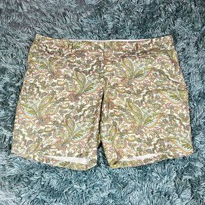 Plus Pastel Paisley High Waisted Shorts 22W